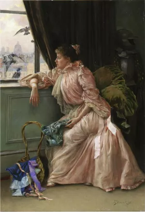 Room with a View Oil painting by Julius Leblanc Stewart