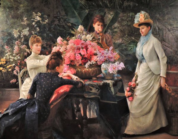 Main Product Photo of Spring Flowers  Painting by Julius Leblanc Stewart