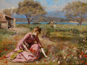 The First Spring by Julius Leblanc Stewart Oil Painting