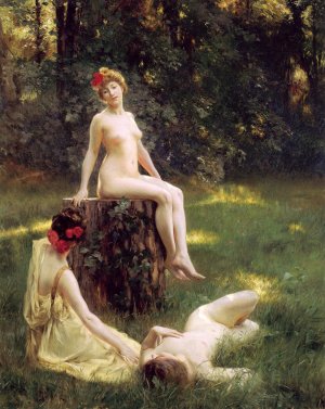 The Glade by Julius Leblanc Stewart Oil Painting