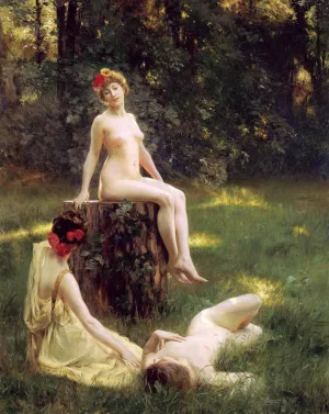 The Glade by Julius Leblanc Stewart - Oil Painting Reproduction