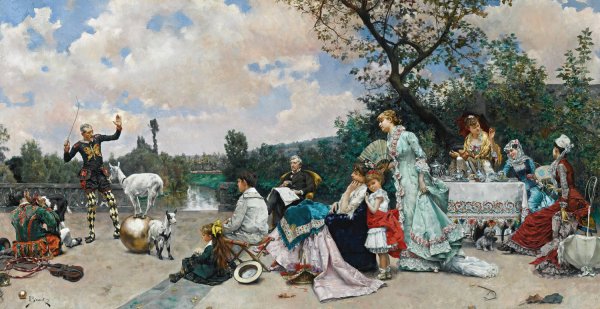 Main Product Photo of The Mountebank  Painting by Julius Leblanc Stewart