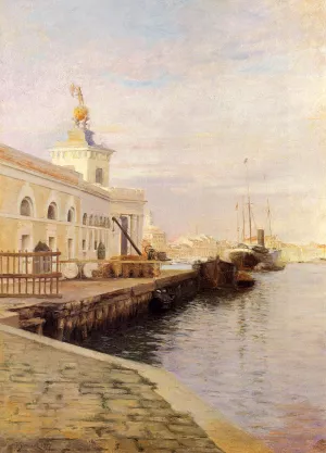 View of Venice the Dogana painting by Julius Leblanc Stewart
