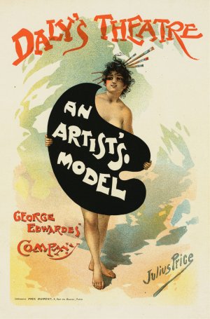 Affiche Anglaise Pour Le Daly's Theatre, An Artist's Model by Julius Mendes Price Oil Painting