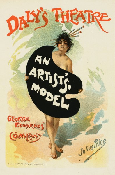 Affiche Anglaise Pour Le Daly's Theatre, An Artist's Model  by Julius Mendes Price - Hand-Painted Oil Painting Reproduction