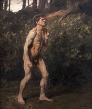 Cain by Julius Paulsen Oil Painting