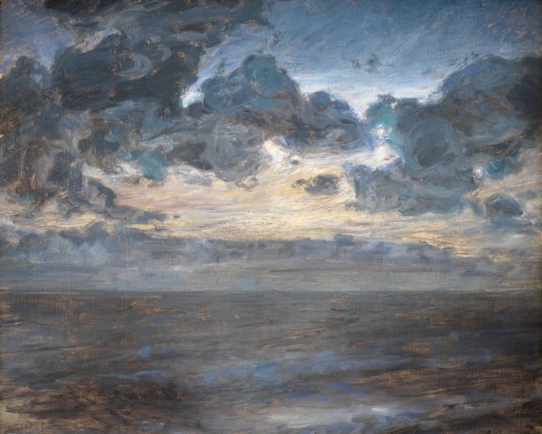 Midsummer Night at Tisvilde Beach  by Julius Paulsen - Hand-Painted Oil Painting Reproduction