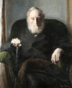 The Artist's Father by Julius Paulsen Oil Painting