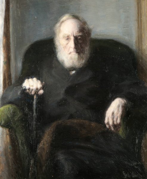 The Artist's Father  by Julius Paulsen - Hand-Painted Oil Painting Reproduction