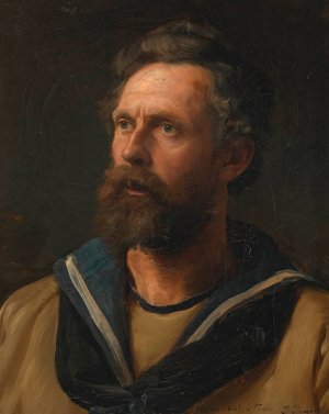 Selbstbildnis Julius von Payer in Matrosenkleidung by Julius Payer Oil Painting