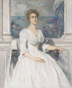 Carol Mitchell Phelps Stokes by Julius Rolshoven Oil Painting