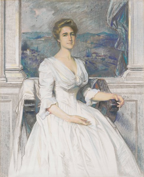 Carol Mitchell Phelps Stokes  by Julius Rolshoven - Hand-Painted Oil Painting Reproduction