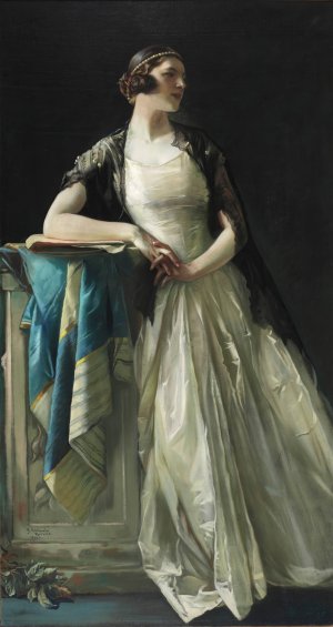 Donna Tosca by Julius Rolshoven Oil Painting
