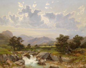 Landschaft bei Abtenau by Julius Rose Oil Painting
