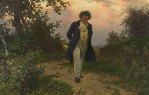 Beethoven by Julius Schmid Oil Painting