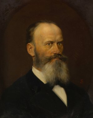 Friedrich Frh. v. Schmidt, Architekt by Julius Schmid Oil Painting