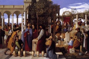 The Wedding Feast at Cana by Julius Von Carolsfeld Oil Painting