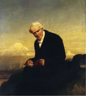 Baron Alexander von Humbolt painting by Julius Schrader