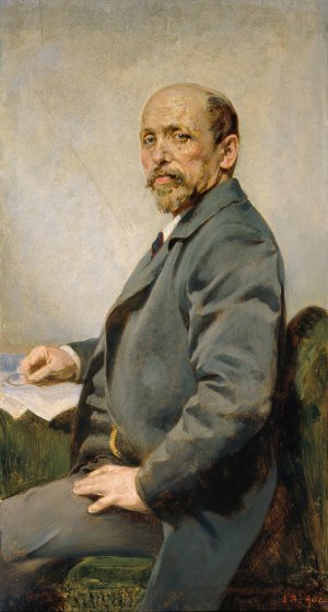 Der Hoffotograf Josef LOwy by Julius Victor Berger Oil Painting