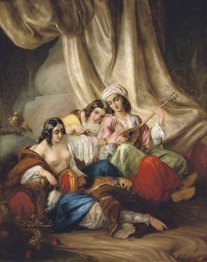 Musical Enchantment by Julius Victor Berger Oil Painting