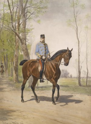 Kaiser Franz Joseph I by Julius Von Blaas Oil Painting