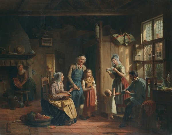 Main Product Photo of Der Brief  Painting by Julius Weyde
