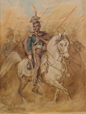 General Poniatowski by Juliusz Kossak Oil Painting