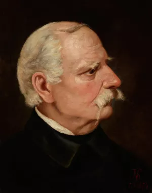 Portrait of Wincenty Pol by Juliusz Kossak Oil Painting