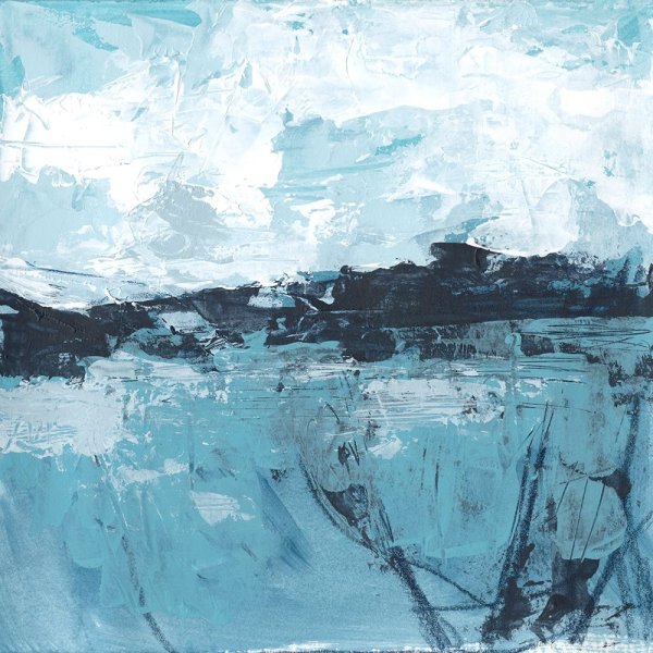 Main Product Photo of Blue Coast Abstract I Painting by June Erica Vess