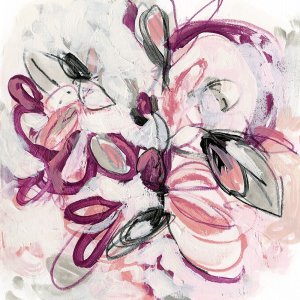 Fuchsia Floral I by June Erica Vess Oil Painting