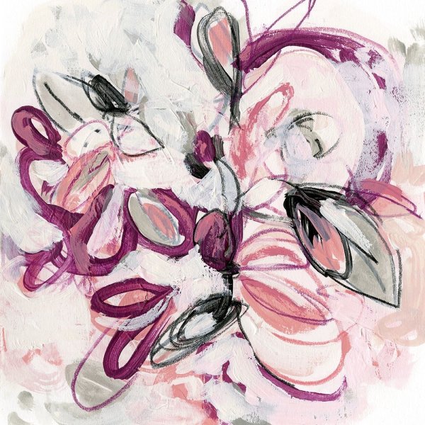 Main Product Photo of Fuchsia Floral I Painting by June Erica Vess