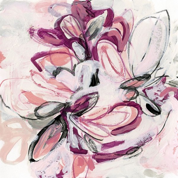 Main Product Photo of Fuchsia Floral II Painting by June Erica Vess