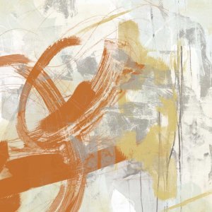 Tangerine & Grey IV by June Erica Vess Oil Painting