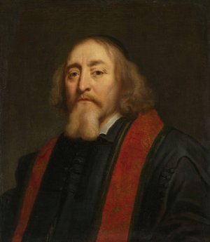 Portrait of Jan Amos Comenius by Jurgen Ovens Oil Painting
