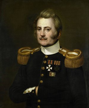J. D. B. Wilkens, Lieutenant Colonel in the Infantry by Jurjen De Jong Oil Painting