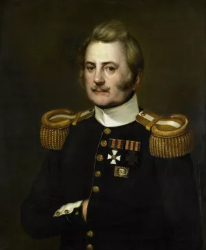 J. D. B. Wilkens, Lieutenant Colonel in the Infantry by Jurjen De Jong Oil Painting