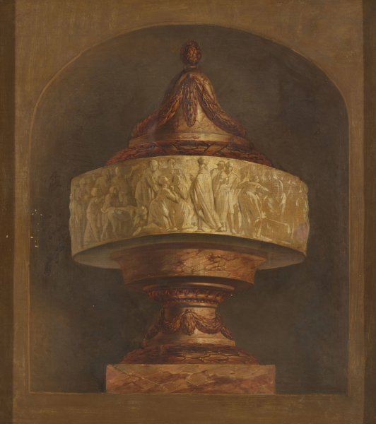 Main Product Photo of Behangselschildering met siervaas  Painting by Jurriaan Andriessen