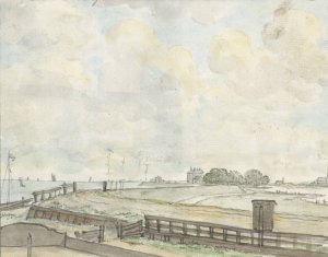 Dijkgezicht buiten Amsterdam by Jurriaan Andriessen Oil Painting