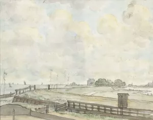 Dijkgezicht buiten Amsterdam by Jurriaan Andriessen Oil Painting