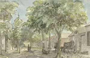Dorpsstraat in Lage Vuursche by Jurriaan Andriessen Oil Painting