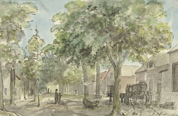 Main Product Photo of Dorpsstraat in Lage Vuursche  Painting by Jurriaan Andriessen