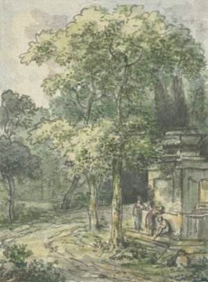 Landschap met fontein by Jurriaan Andriessen Oil Painting