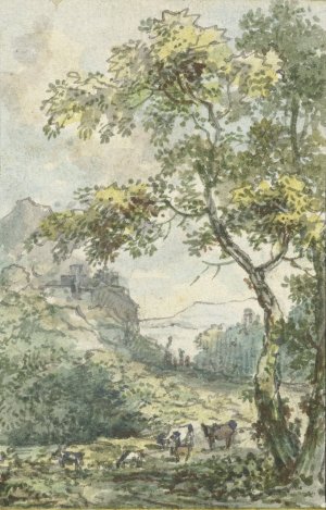 Landschap met vee by Jurriaan Andriessen Oil Painting
