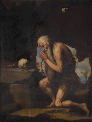 Saint Paul the Hermit by Jusepe De Ribera (Follower) Oil Painting