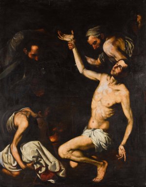 The Martyrdom of Saint Lawrence by Jusepe De Ribera (Follower) Oil Painting