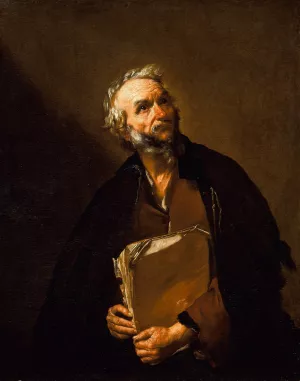 A Philosopher by Jusepe De Ribera Oil Painting