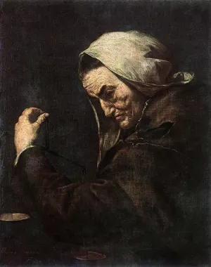 An Old Money-Lender Oil painting by Jusepe De Ribera
