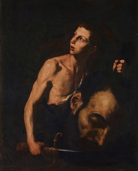 David and Goliath  by Jusepe De Ribera - Hand-Painted Oil Painting Reproduction