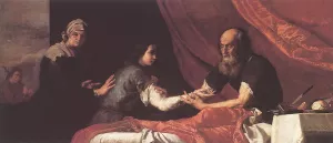 Jacob Receives Isaac's Blessing painting by Jusepe De Ribera