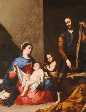 La Sagrada Familia by Jusepe De Ribera Oil Painting